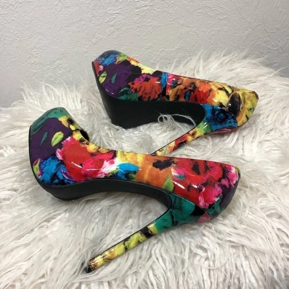 STEVE MADDEN - BRIGHTLY COLORED PLATFORM PUMPS‎ - S5